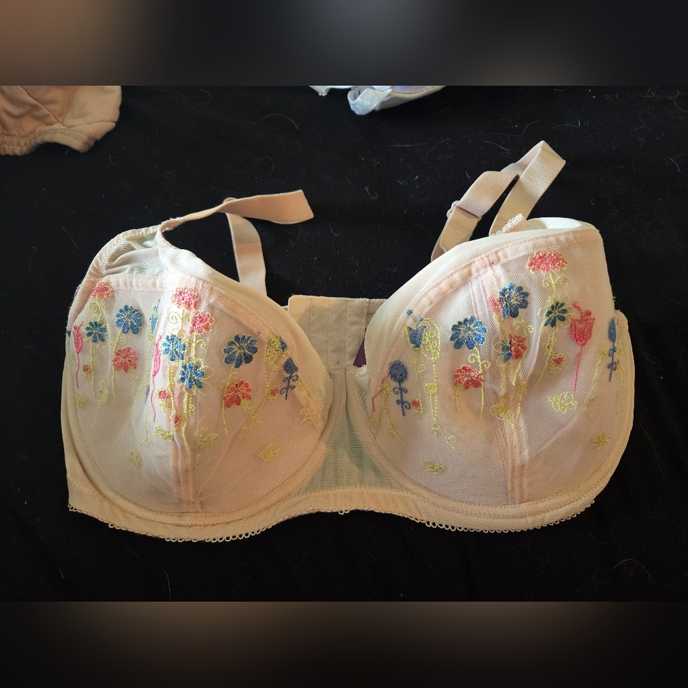 Adore Me Floral Embroidered Bra